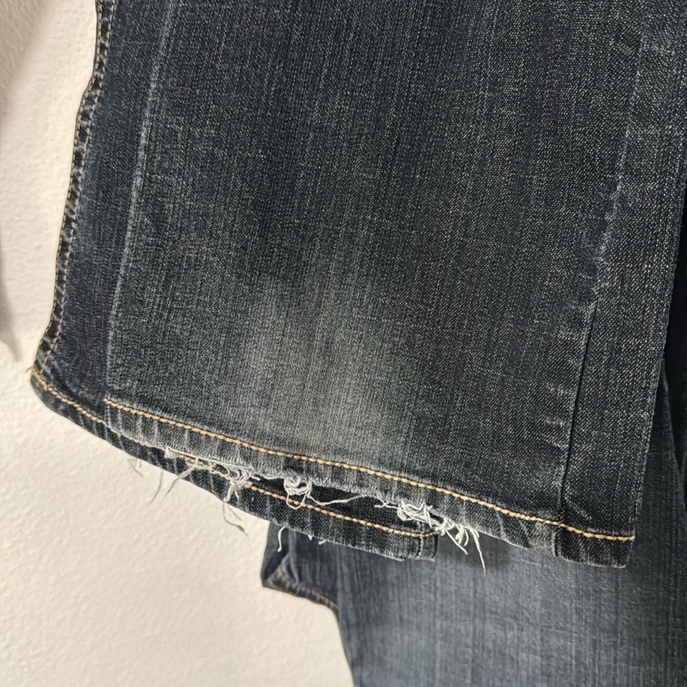 Blue Bootcut Jeans Distressed Look Plus Size 16 5-Pocket Styling Denim Everyday - Picture 7 of 11